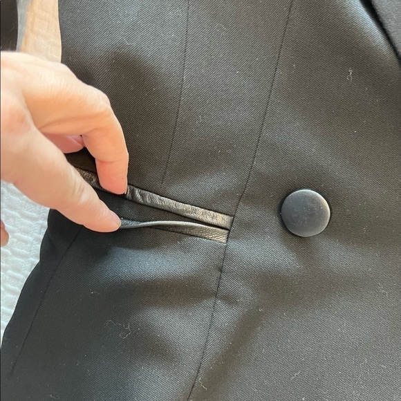 Nanette Lepore Black Jacket LeatherCollar Size 6 - Picture 14 of 16